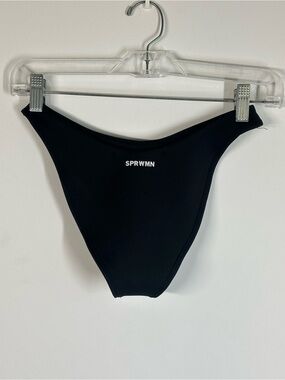 SPRWMN Black High Waisted Bikini Bottom Size Small - Made in USA